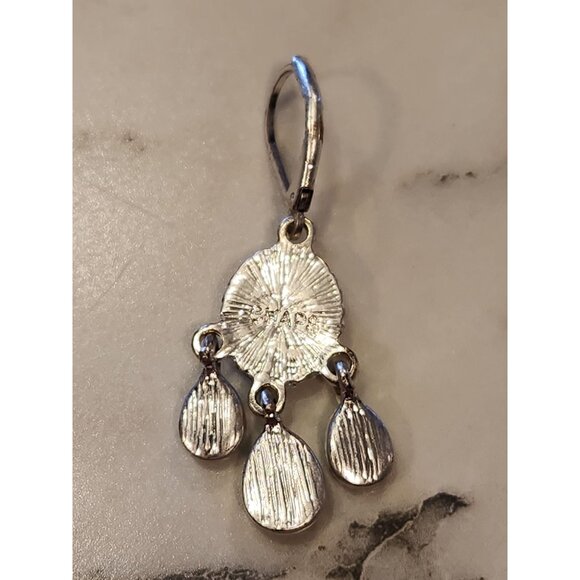 Napier Silver-Tone Turquoise Chandelier Earrings With Drop Design For Women - Picture 5 of 5